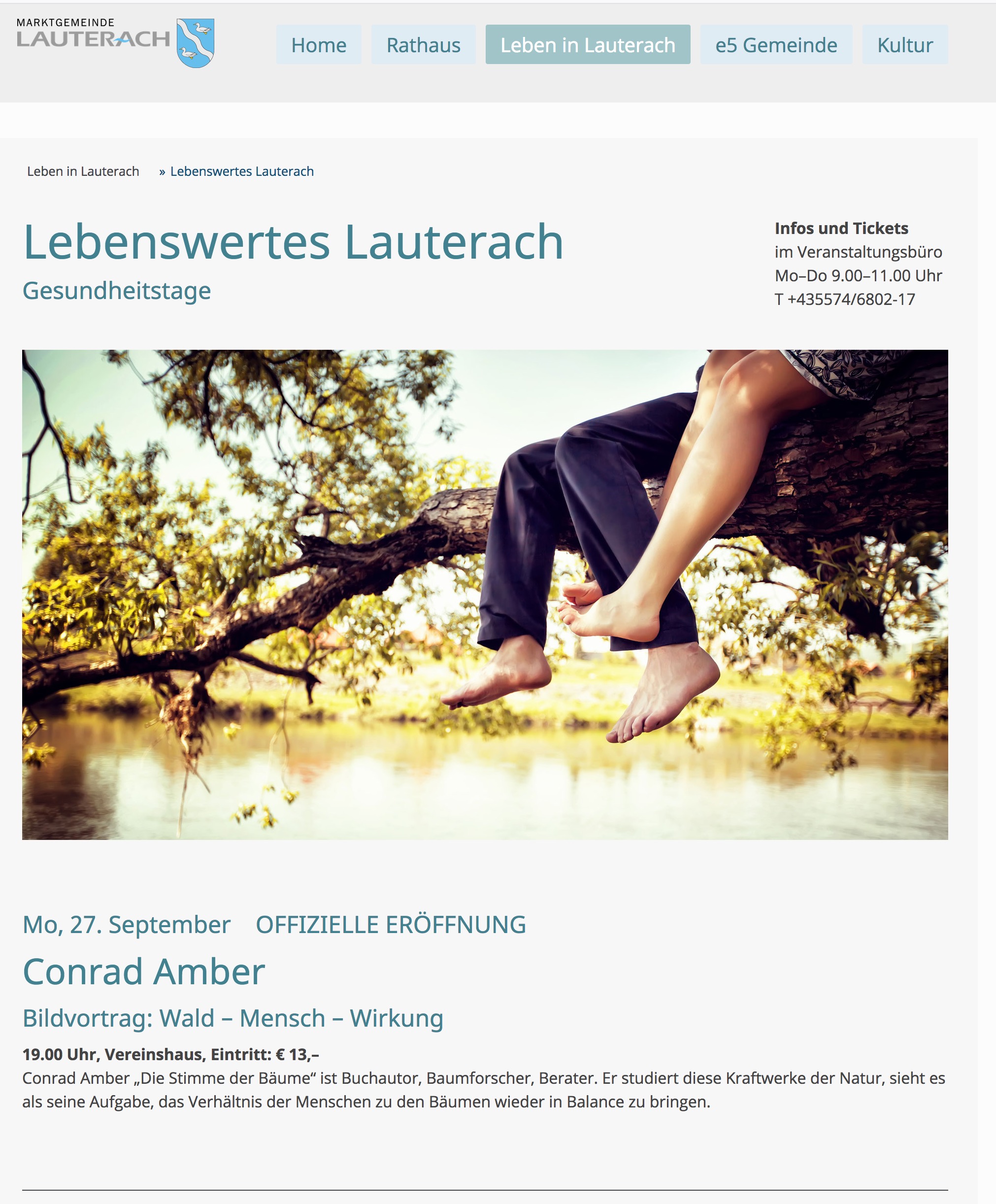 Bildvortrag Wald-Mensch-Wirkung in Lauterach, 27.9.2021